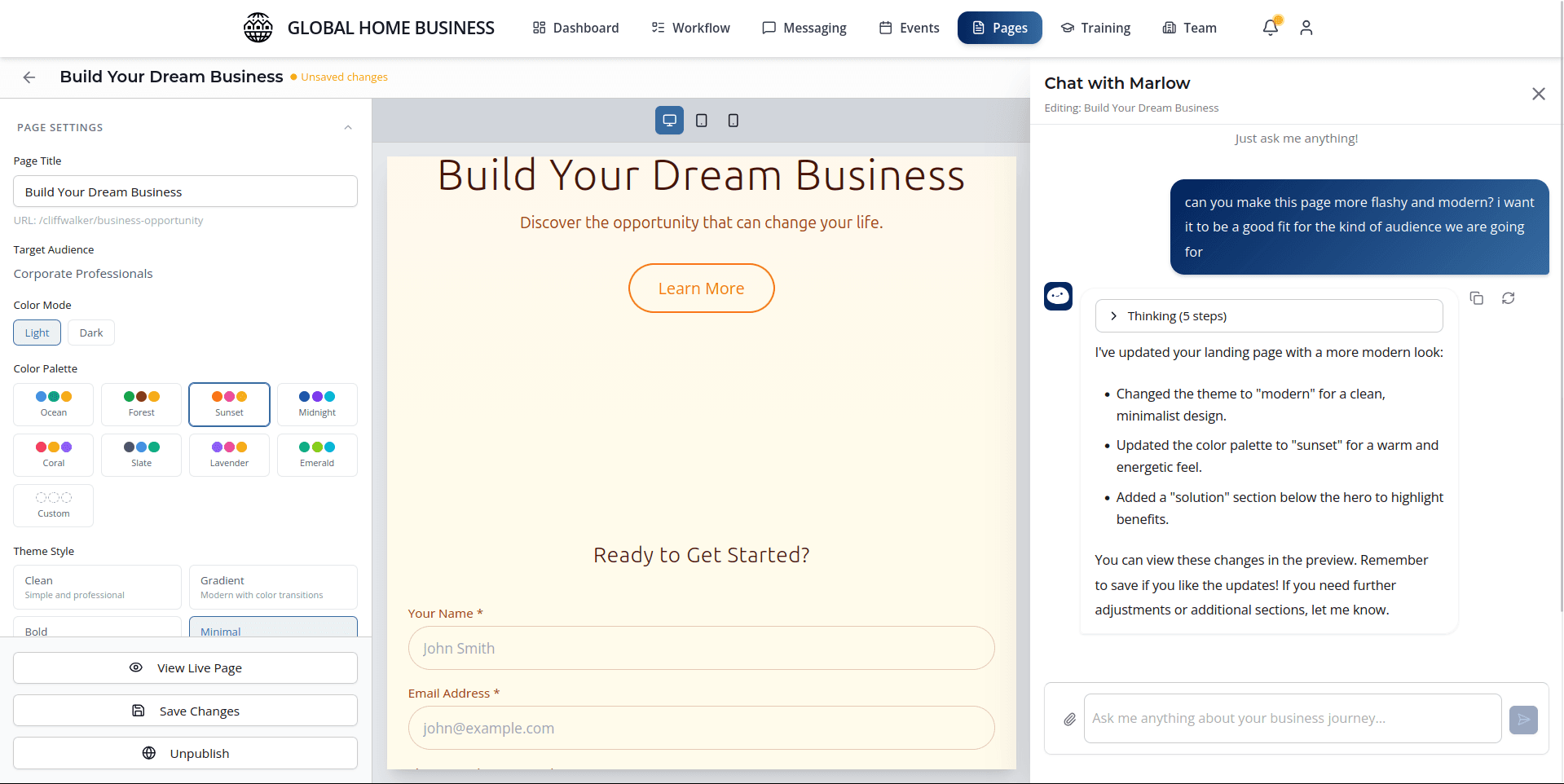 Landing Page Builder